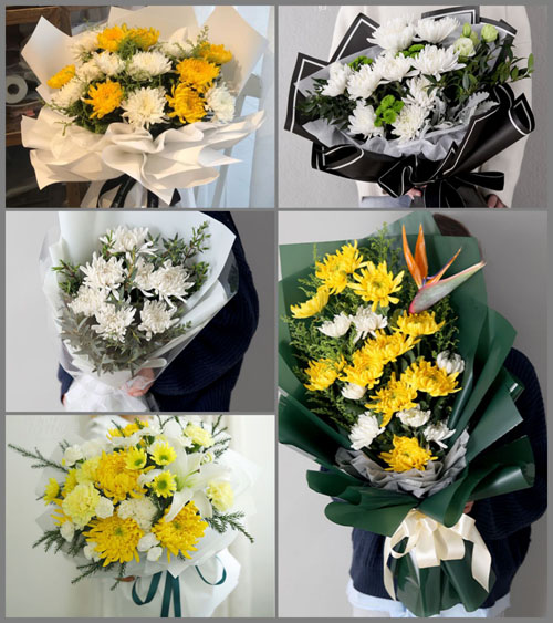 山东莱芜莱城区和庄镇东车辐村白事花束代送